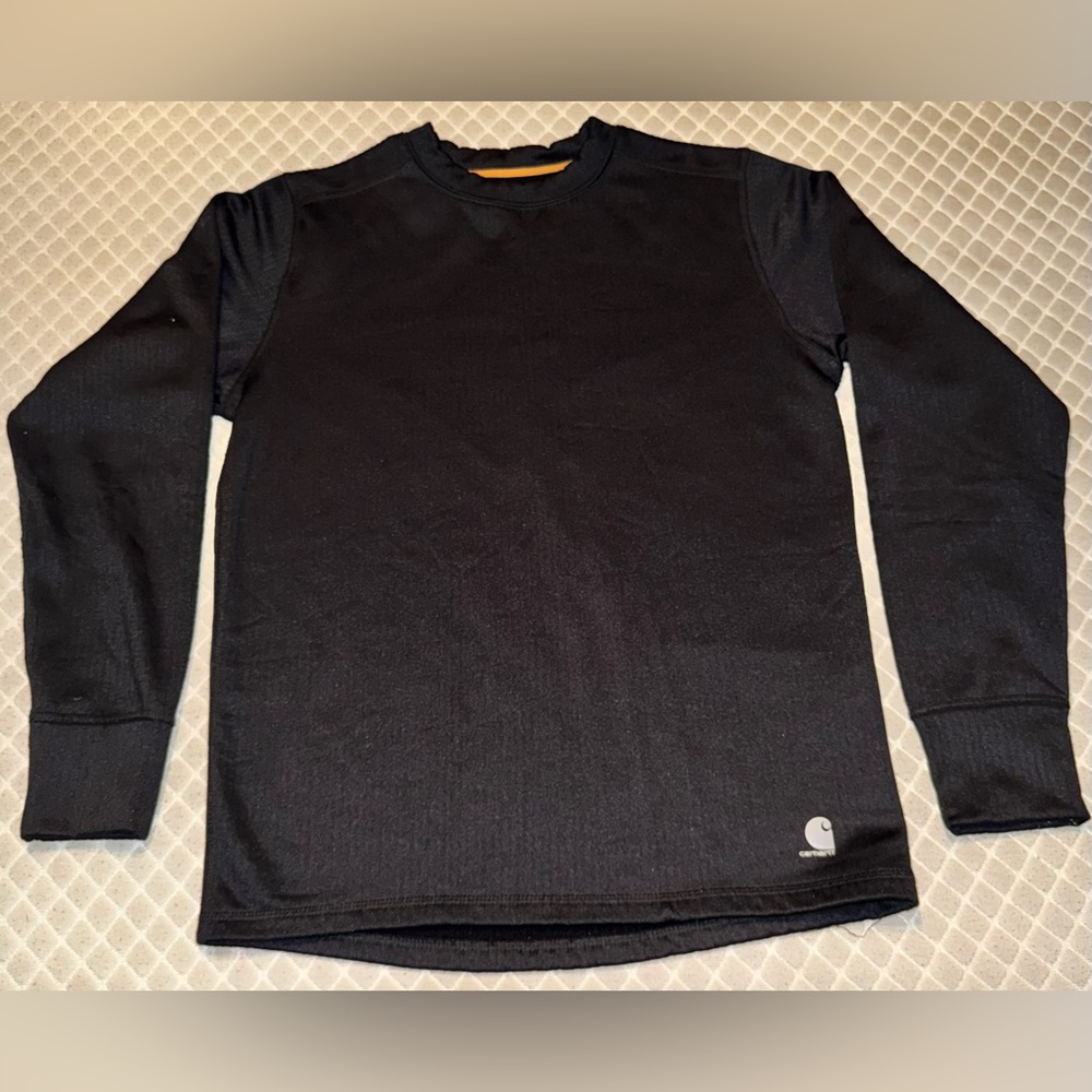 Carhartt Force® Mid/Heavy Thermal Long-Sleeve Shirt – Black – Waffle Knit